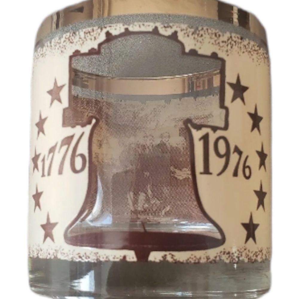 Liberty Bell Decoloration Of Independence 1776 Collectable Drink Bourbon Glass